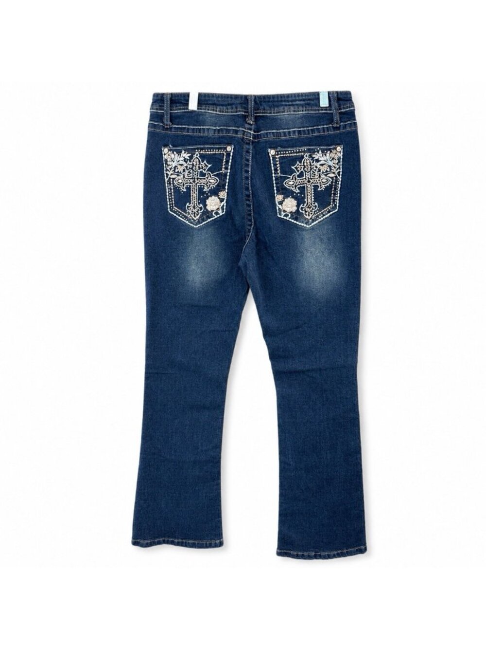 Harper Ivy Jeans Bootcut Size 10/12 Dark Blue Rhinestone Bling Western Cowgirl